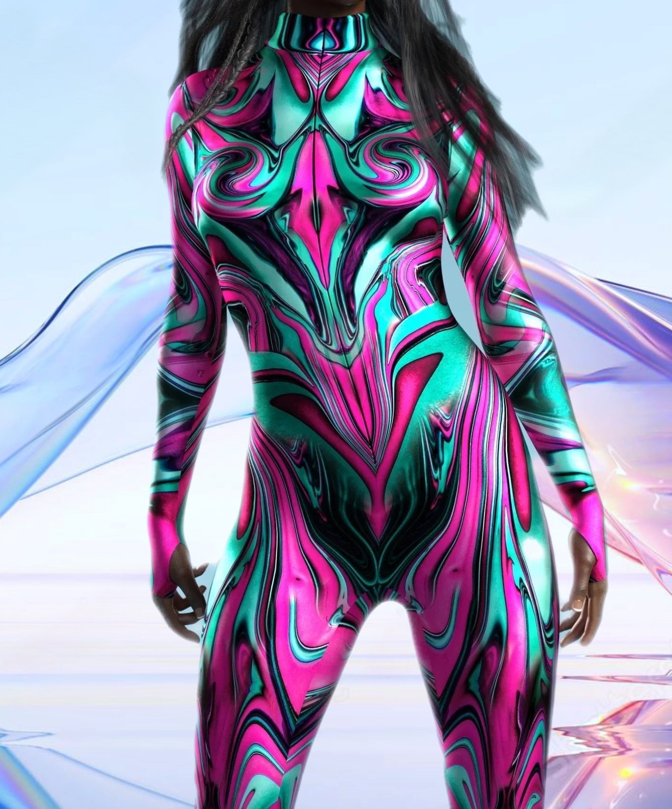 Water Series Psychedelic Full Bodysuit