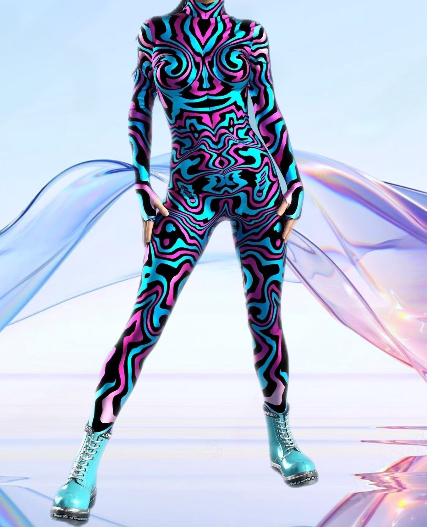 Water Series Psychedelic Full Bodysuit