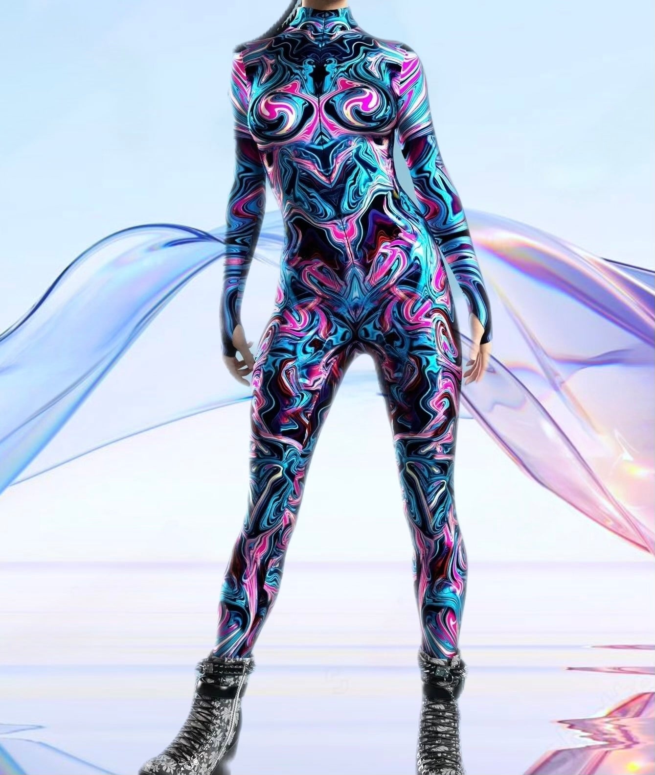 Water Series Psychedelic Full Bodysuit