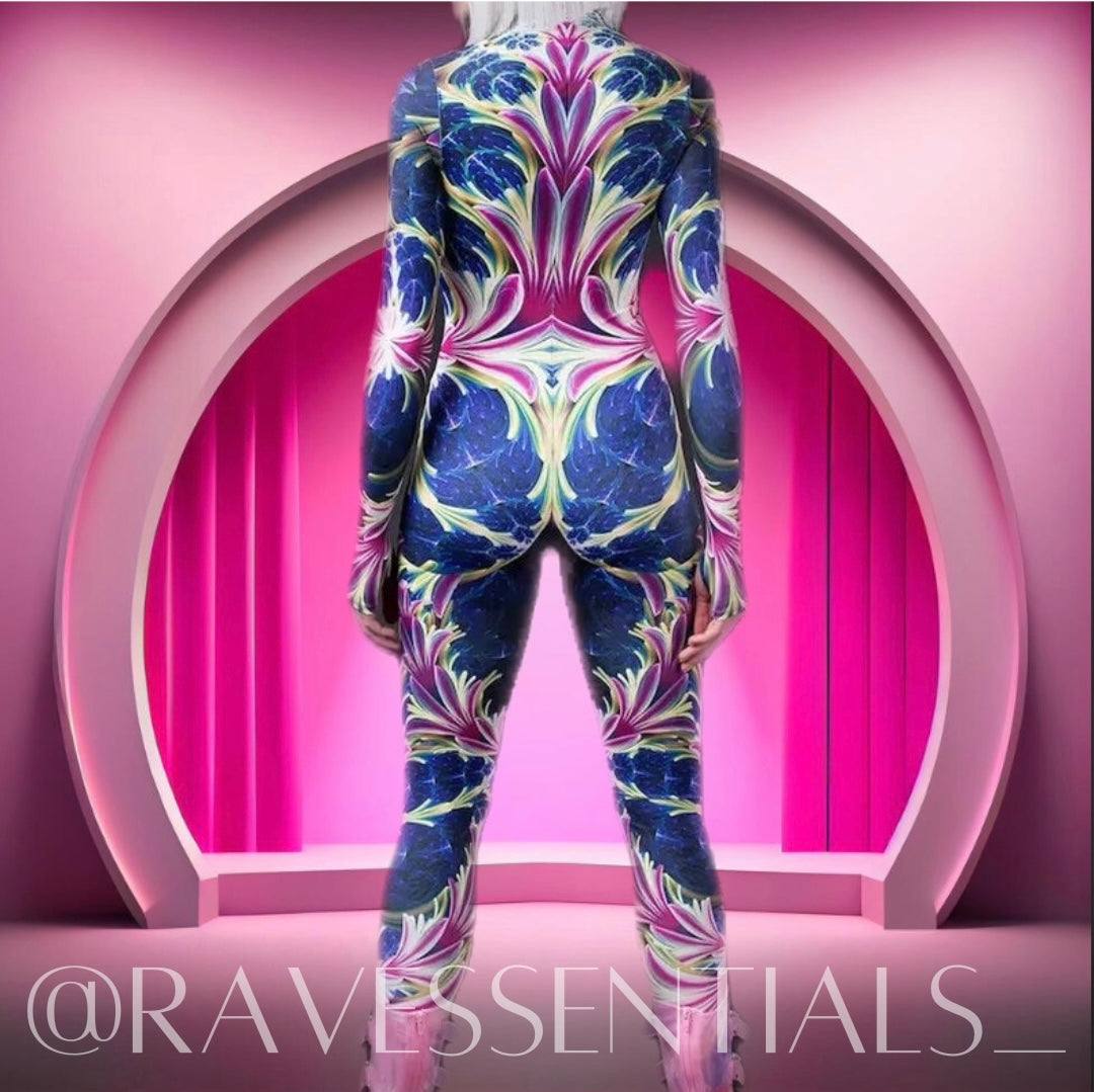 Cosmic Couture Full-Body Rave Bodysuit