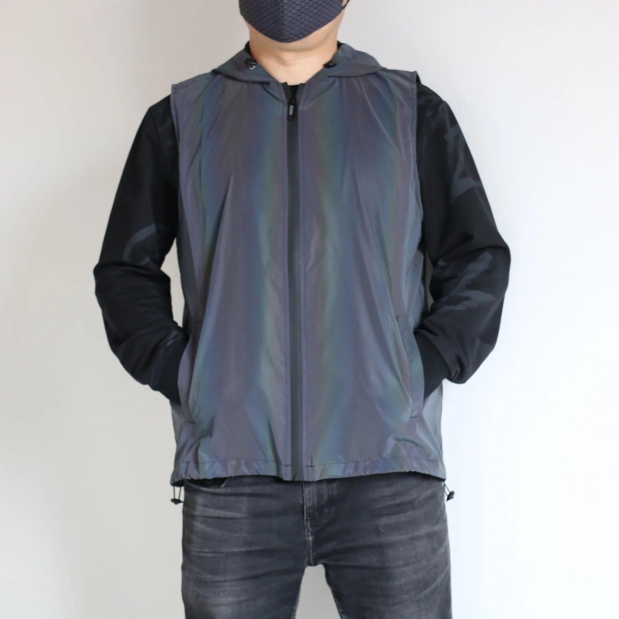 Holographic Reflective Rave Vest