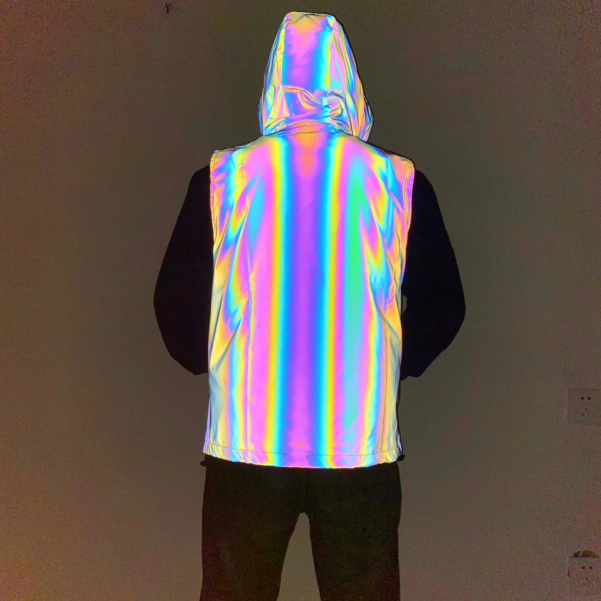 Holographic Reflective Rave Vest