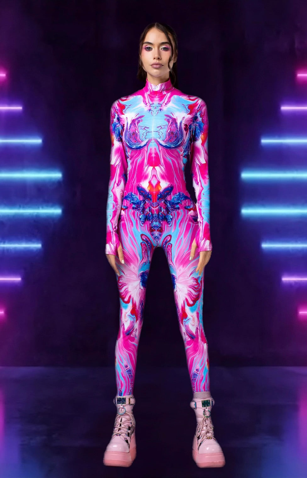 Hypno Hues Full-Body Rave Bodysuit