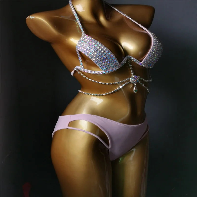 Luxury Rhinestone Bikini Set