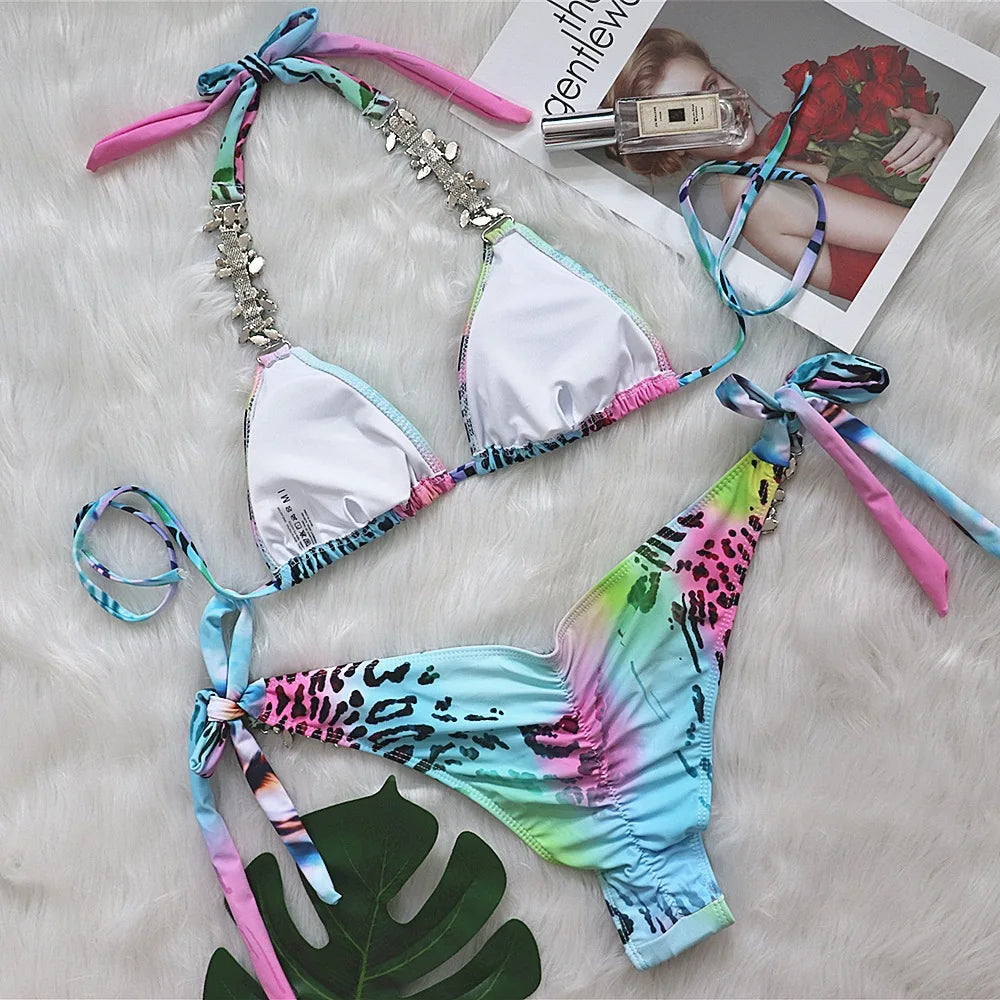 Colorful 2 Piece Bikini Set