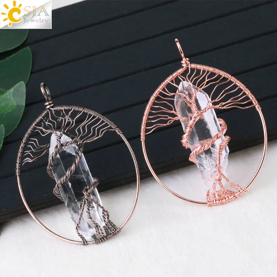 Tree of Life Natural Stone Pendant