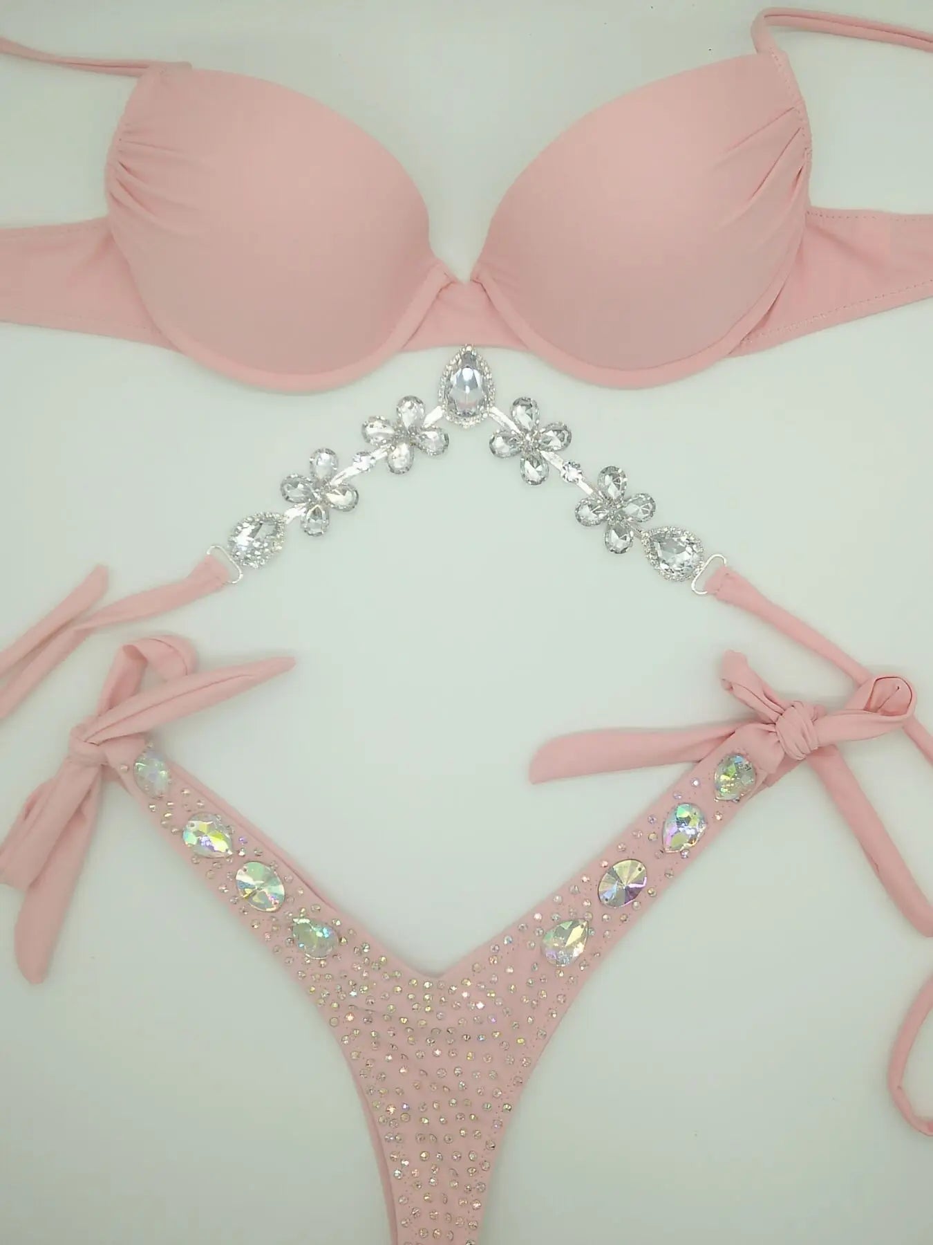 Sparkling Sands  Luxury Rhinestone Bikini Set