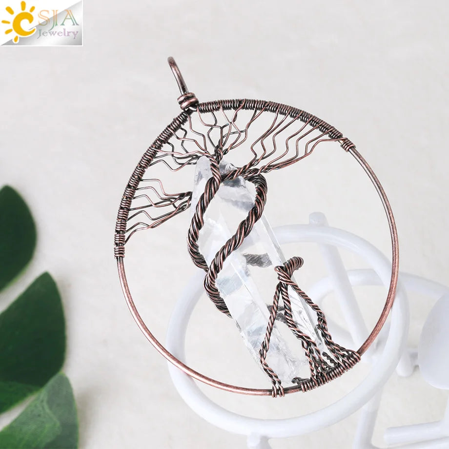 Tree of Life Natural Stone Pendant