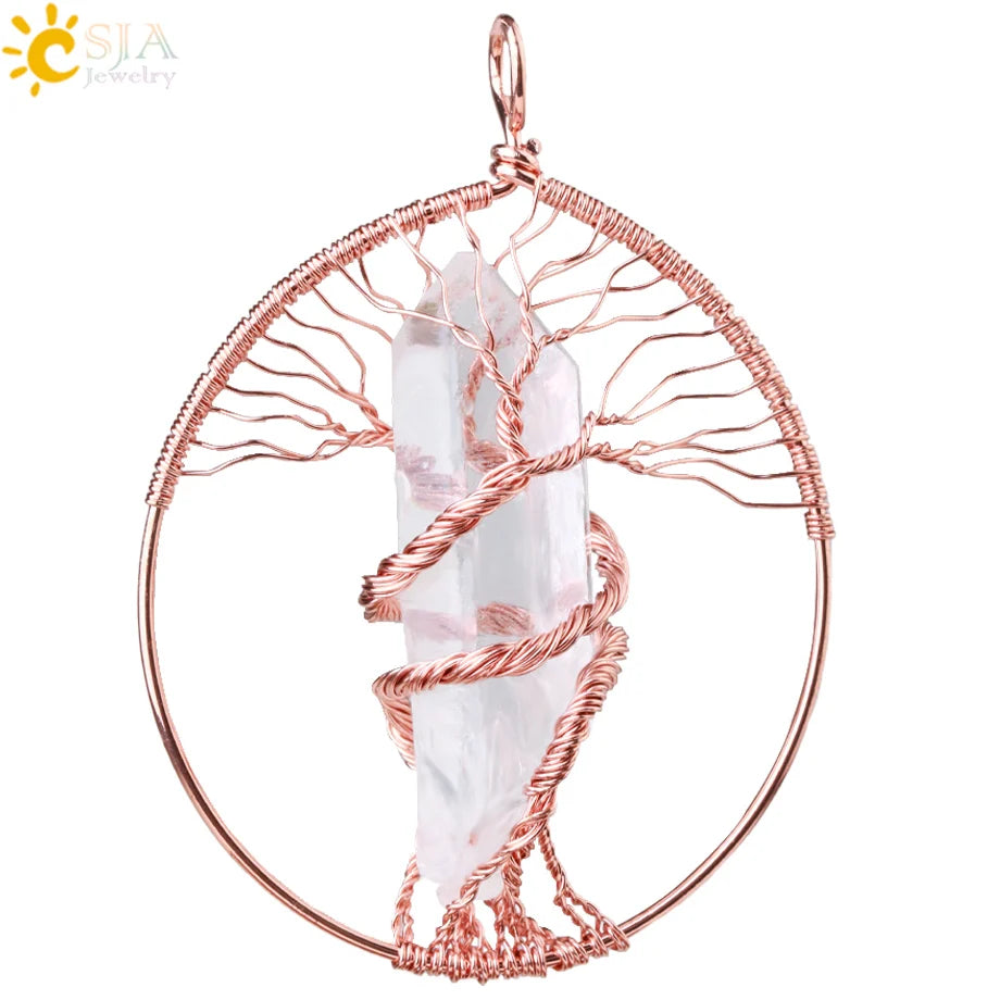 Tree of Life Natural Stone Pendant