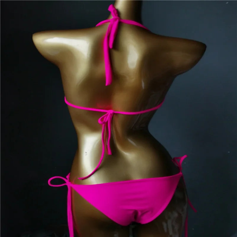 Iridescent Dreams: Luxury Rhinestone Bikini Set