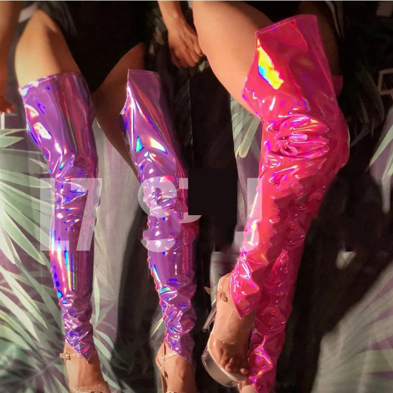 Laser Bright Bandage Boots: Fluorescent Leg Set