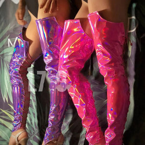 Laser Bright Bandage Boots: Fluorescent Leg Set