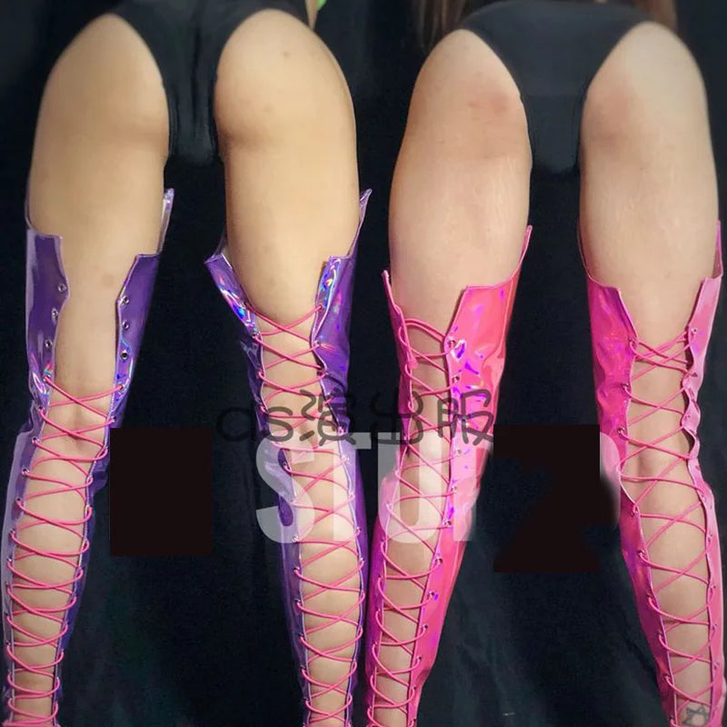 Laser Bright Bandage Boots: Fluorescent Leg Set