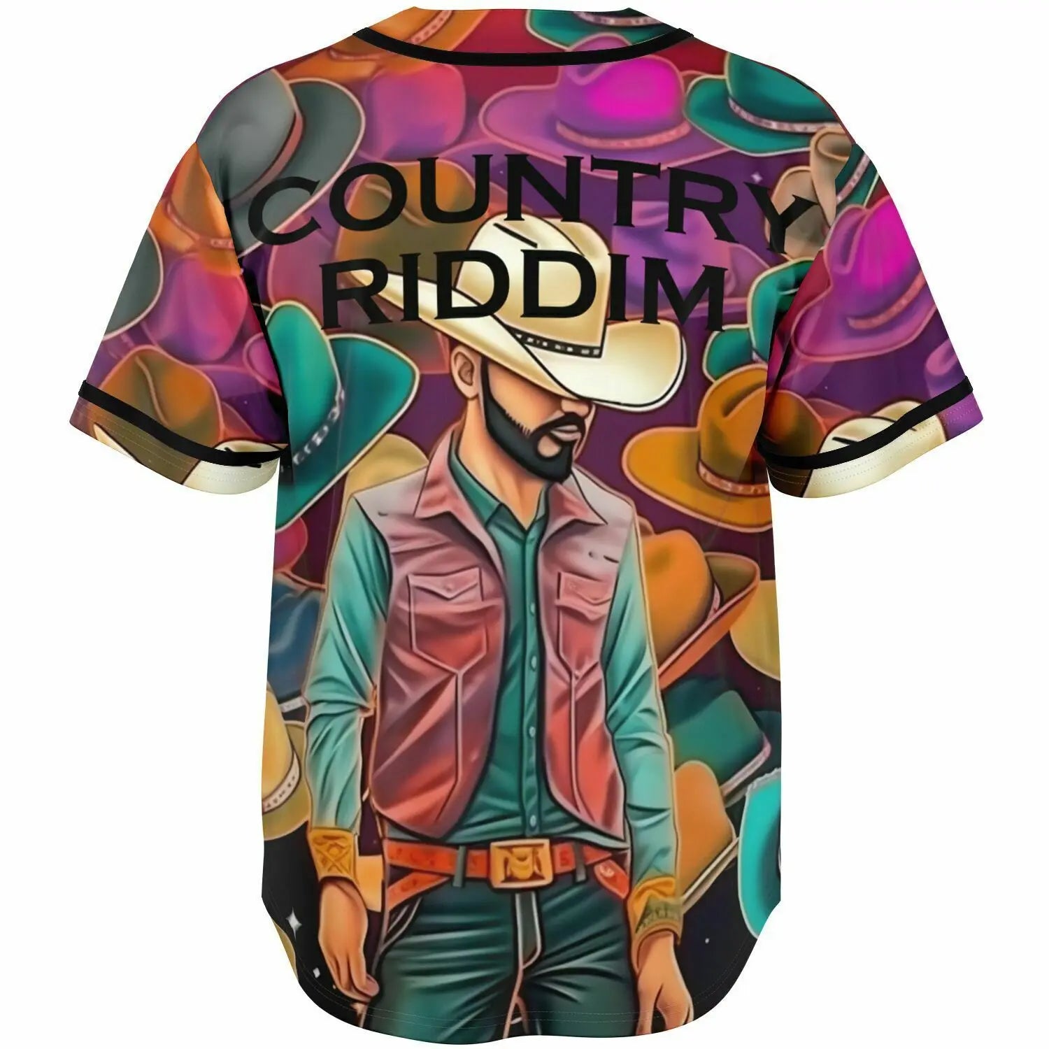 Embrace the fusion of rave and country vibes with the HOL! Rave Jersey featuring Country Riddim. Perfect for festival-goers seeking unique style and comfort.