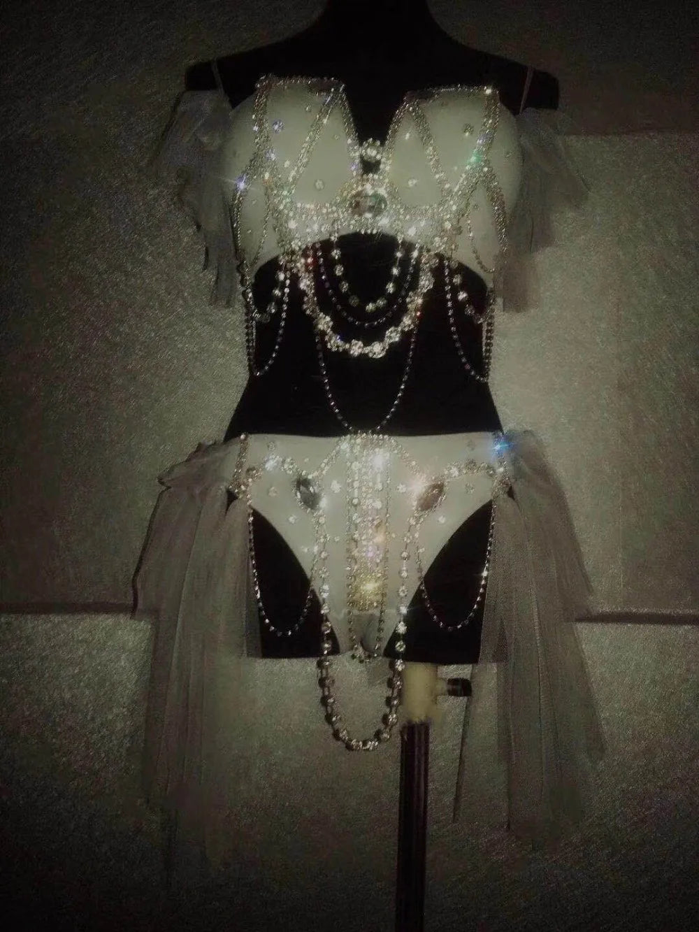 Sparkly Rhinestone Rave Costume