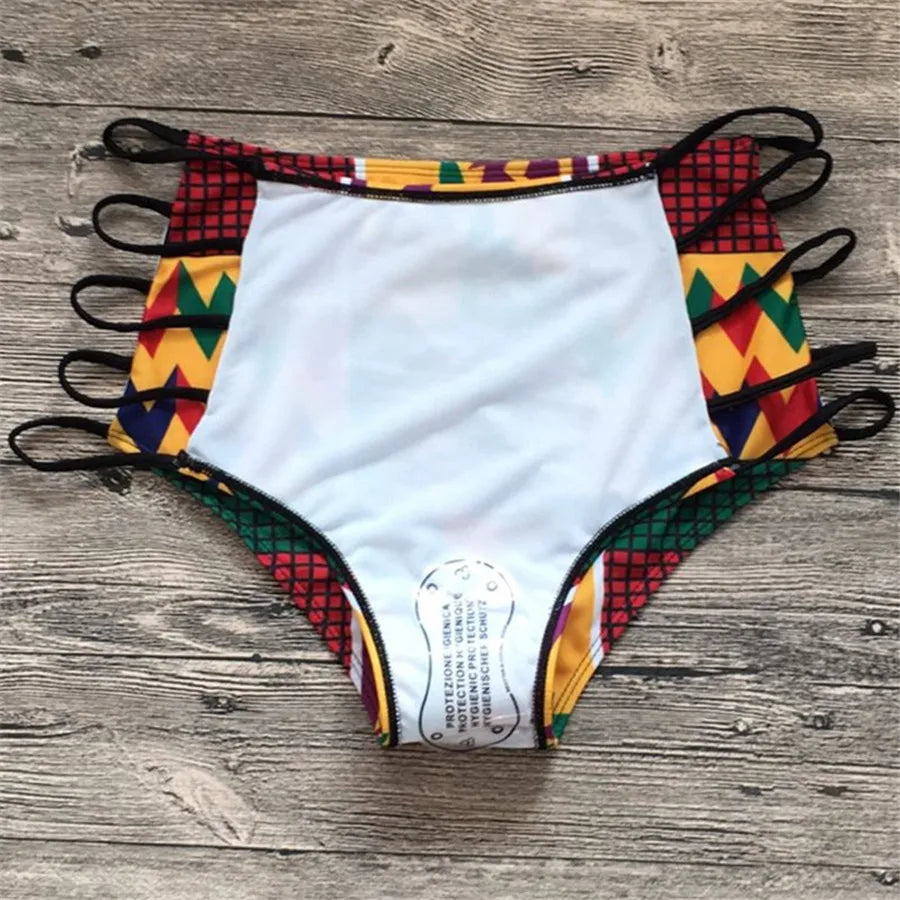 High Waisted Boho Push Up Bikini