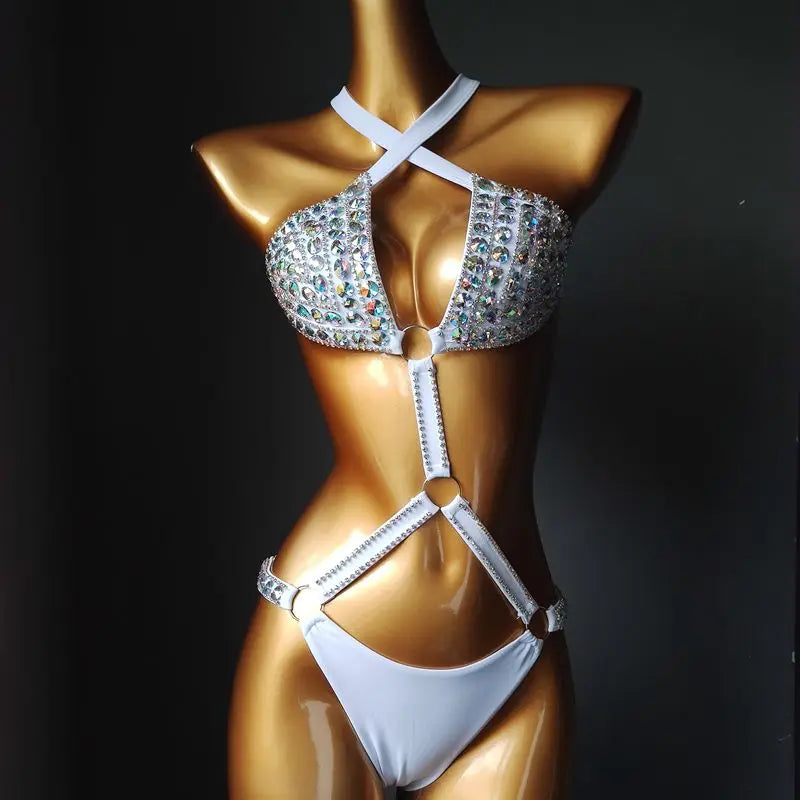 Glistening Elegance Rhinestone Bodysuit