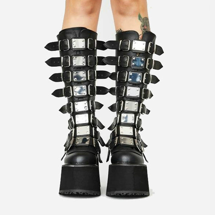 Goth Queen Platform Rave Boots