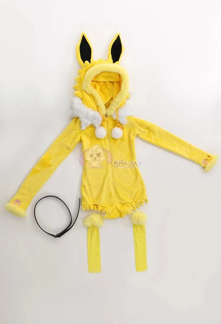 Jolteon Plush Hooded Rave Romper