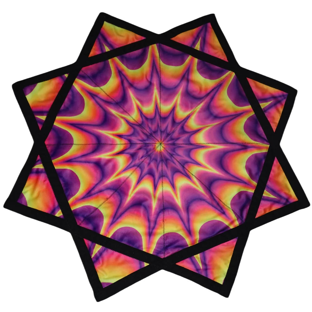 Swirling double-sided printed fluorescent Dapo Star