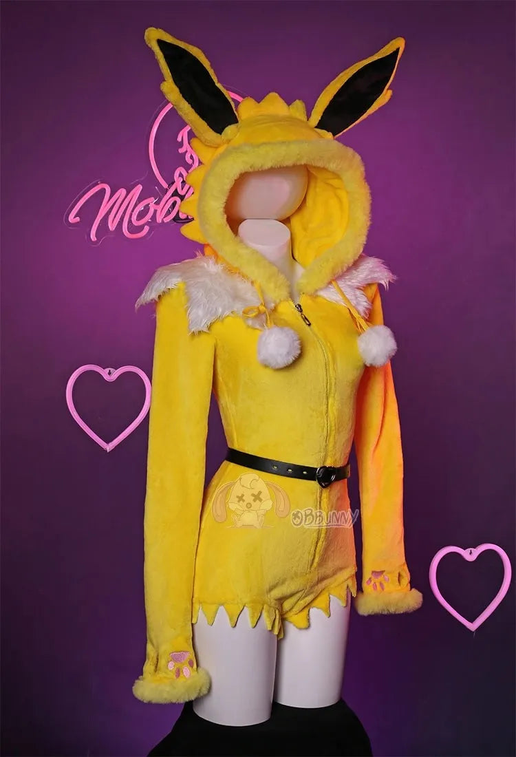 Jolteon Plush Hooded Rave Romper