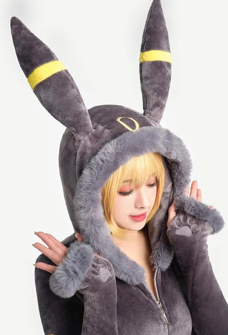 Umbreon  Plush Hooded Rave Romper 