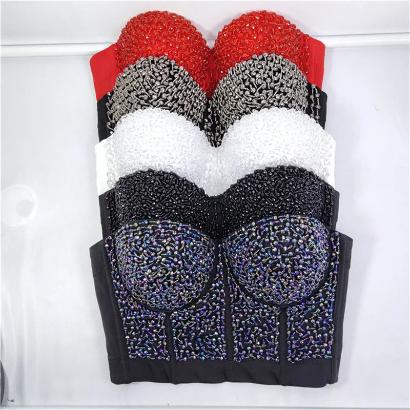 Rhinestone Rave Corset top