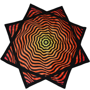 Swirling double-sided printed fluorescent Dapo Star