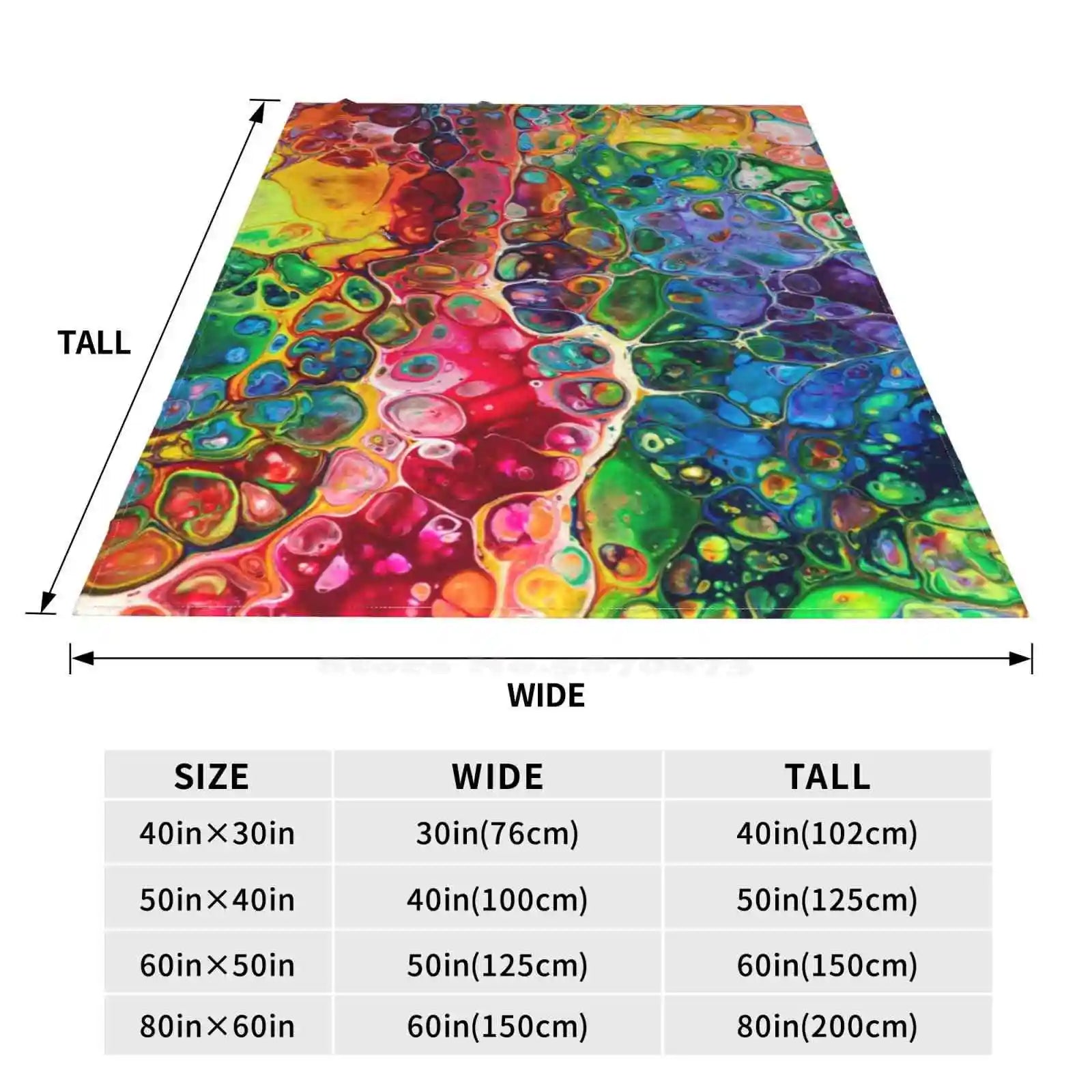 Somewhere Over The Rainbow  Super Soft 200x150cm Throw Blanket