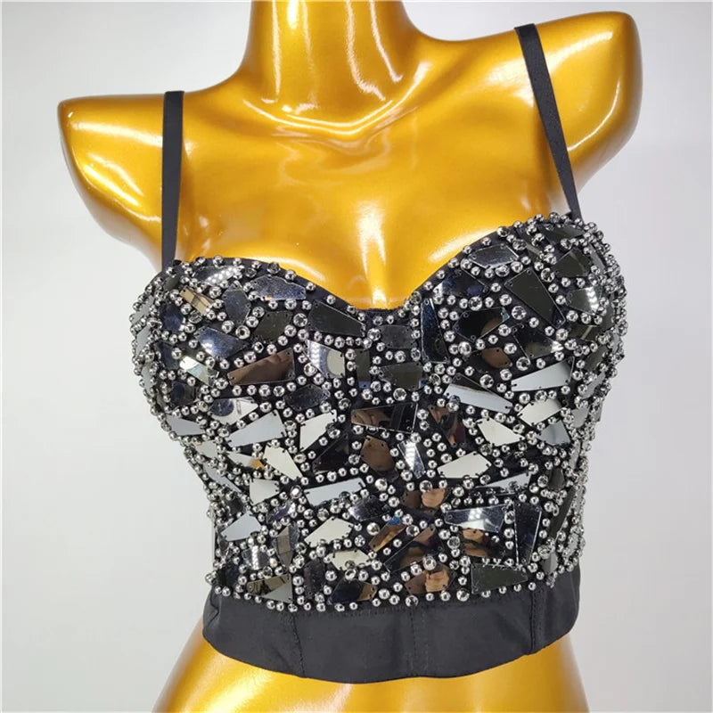 Rhinestone Rave Corset top