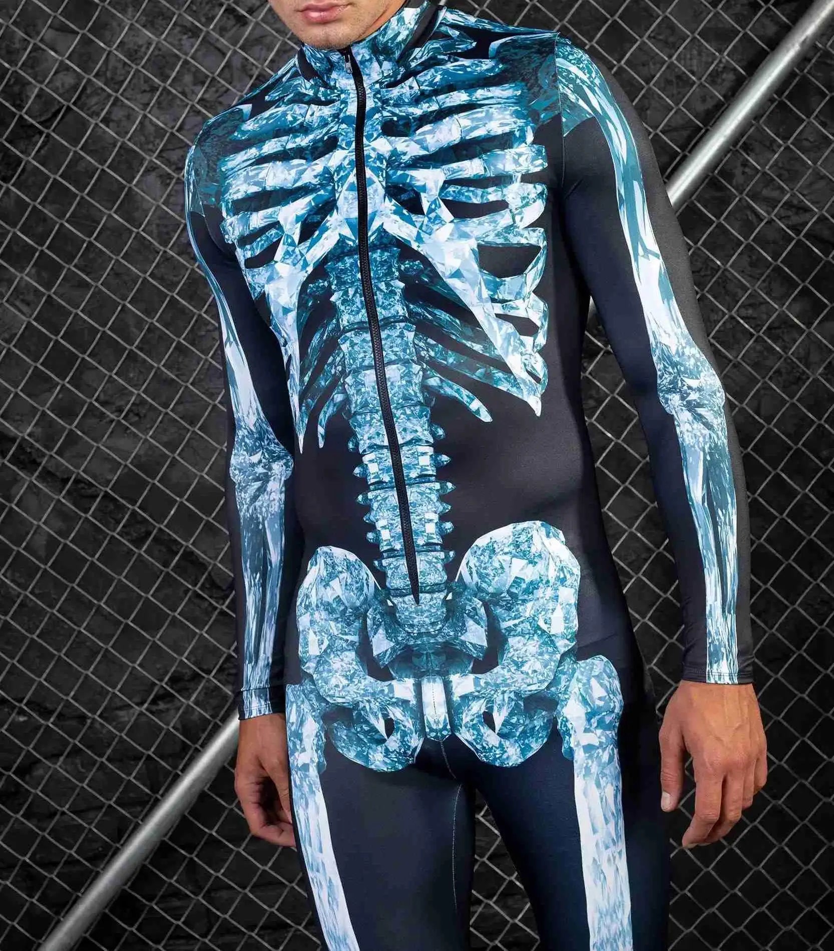 Cool-Skele Full-Body Rave Bodysuit Mens