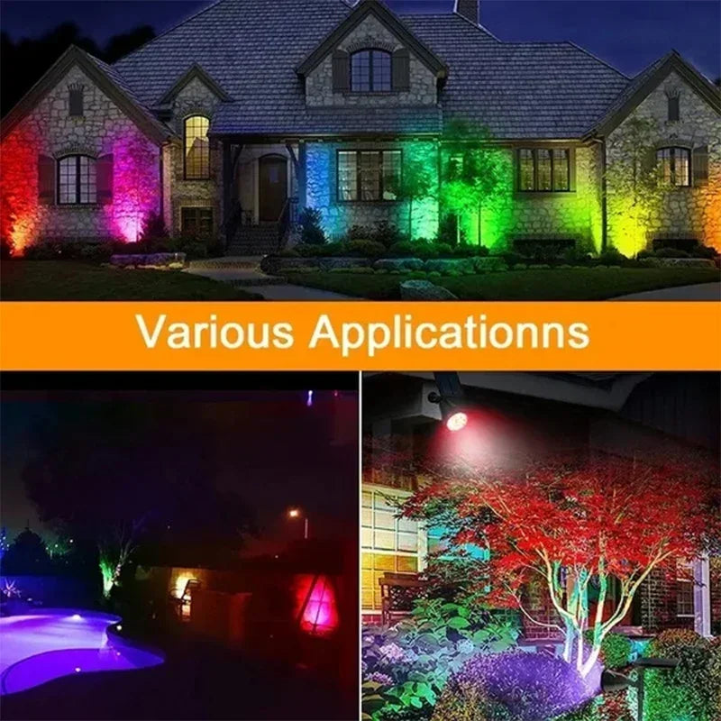 2Pcs 7 LED Solar Powered outdoor light