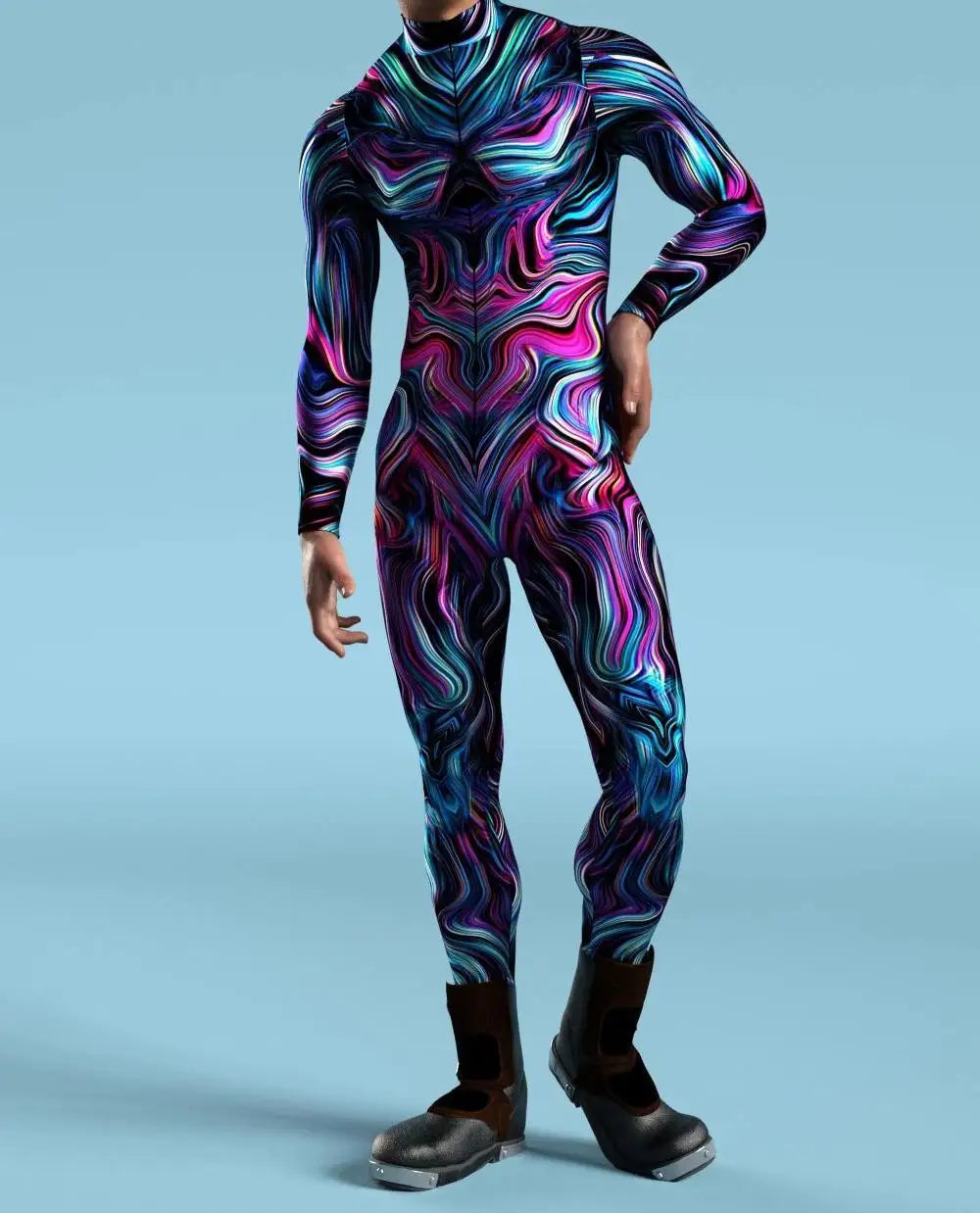 Trippy Threads Full-body Rave Bodysuit Mens