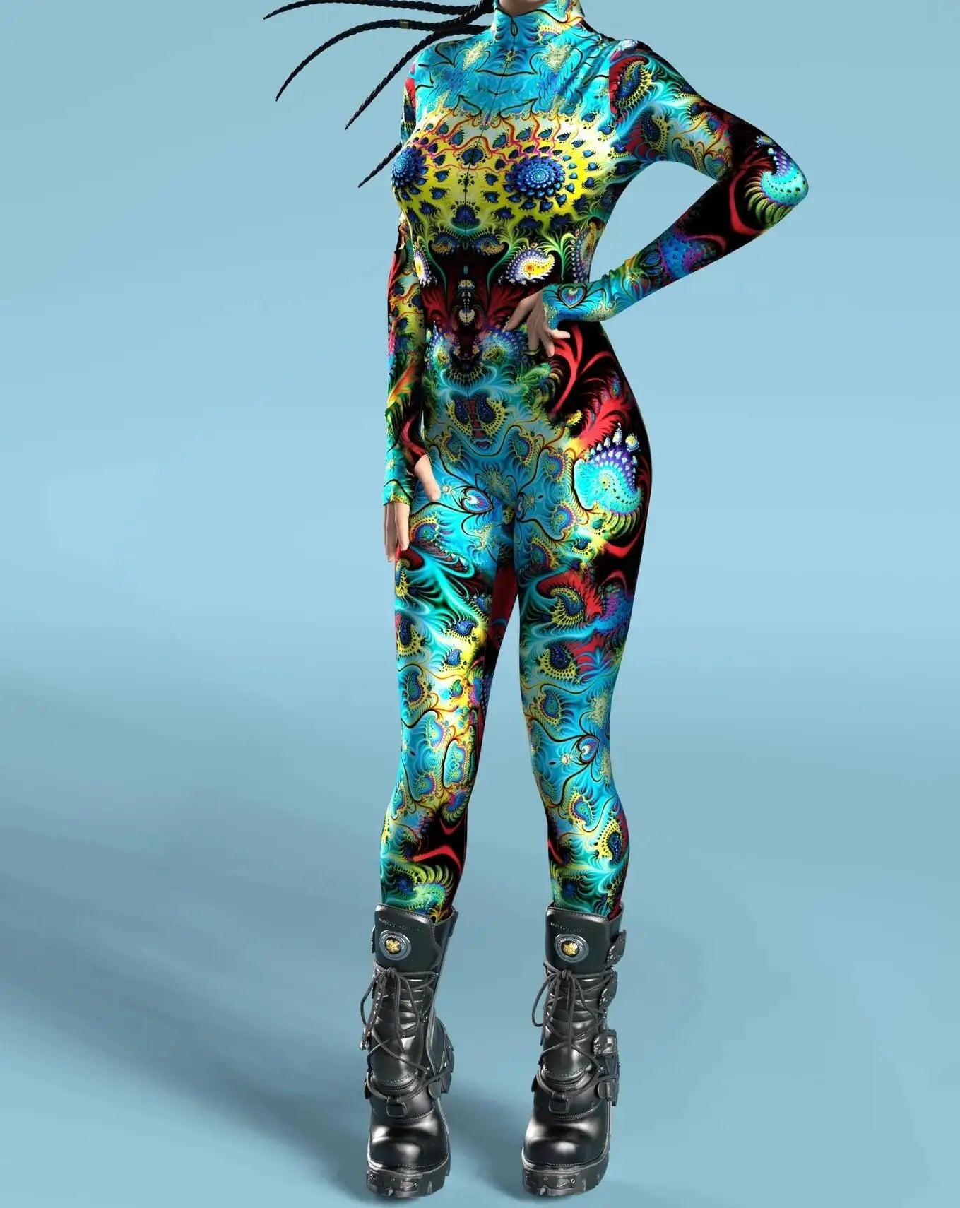 Hypno-Haze Full-Body Rave Bodysuit