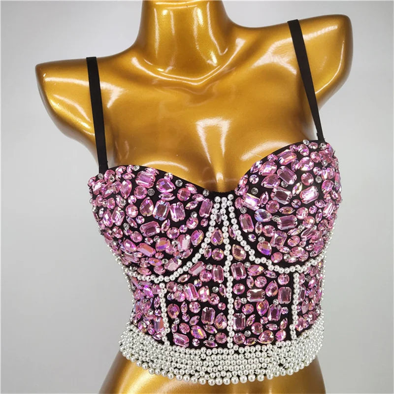 Rhinestone Rave Corset top