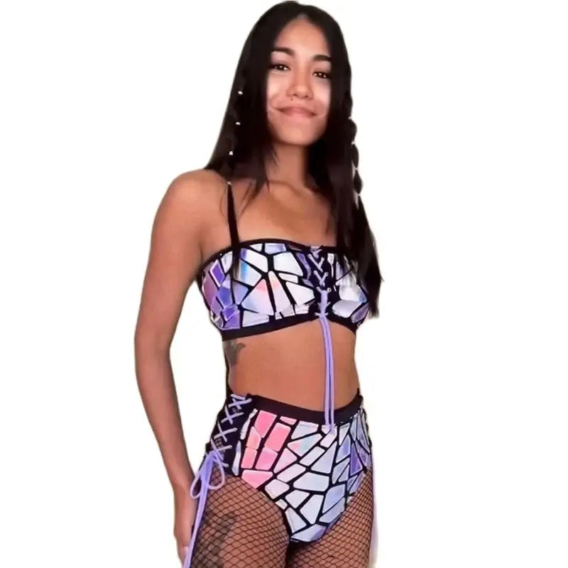 Sexy Fantasy Mirrors Rave Outfit 