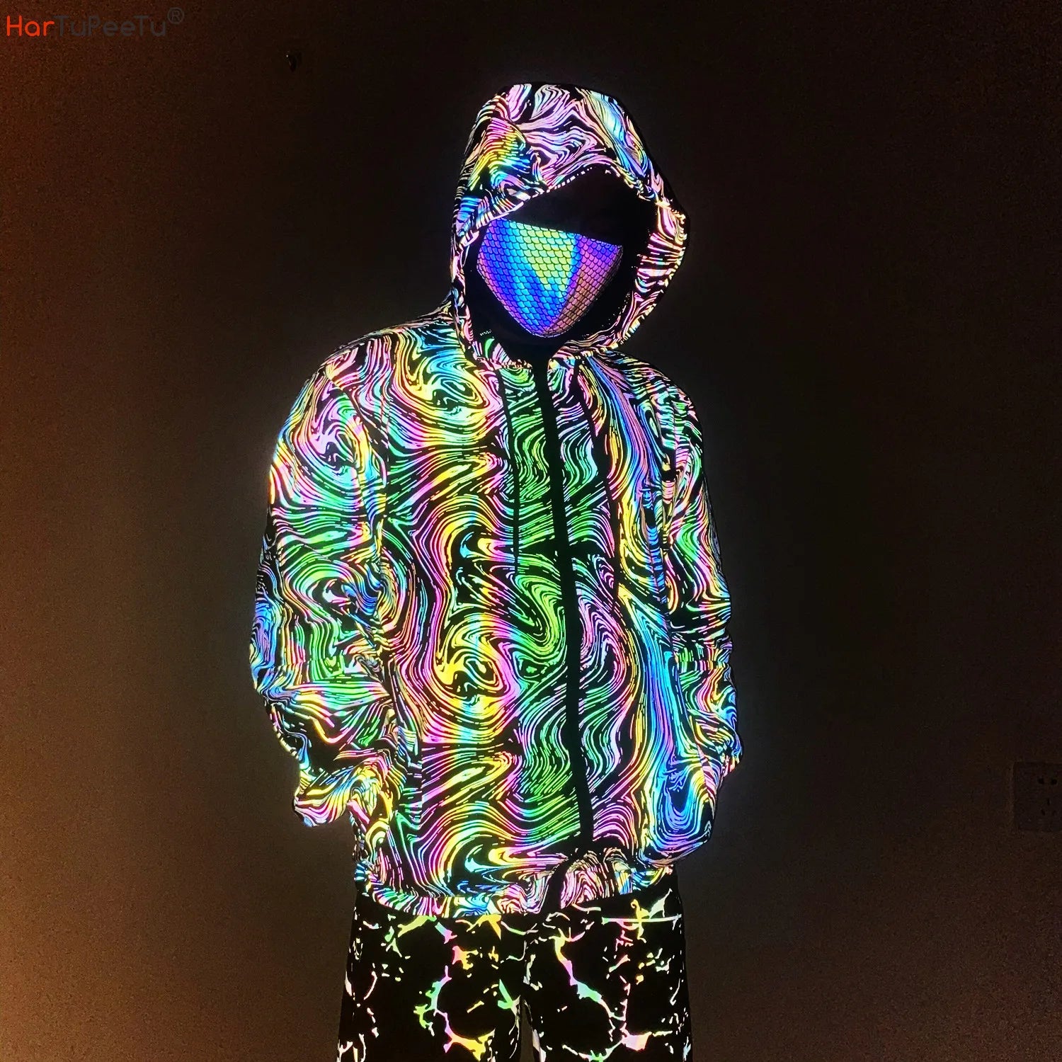 Luminous Reflective Zip Up Jacket