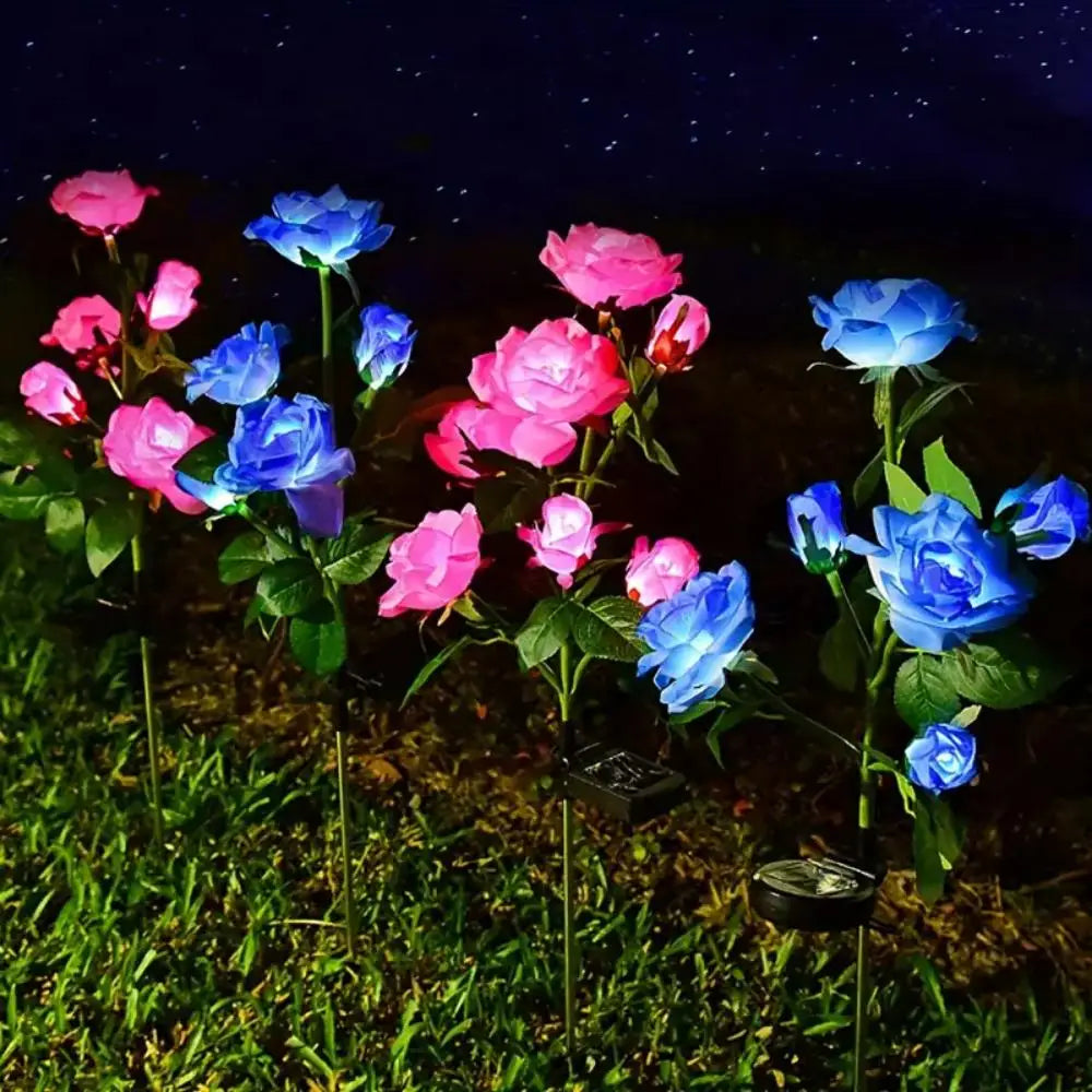 Solar Powered Decorative Camping Rose Lights