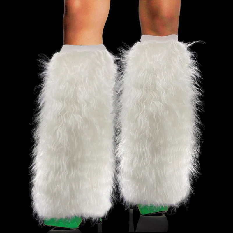 White Faux Fur Rave Fluffies