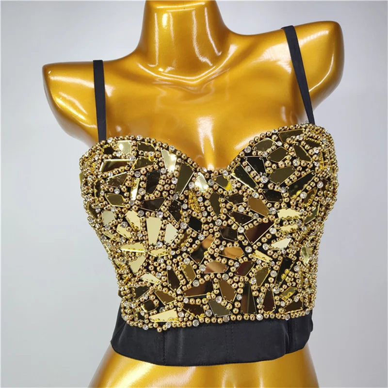 Rhinestone Rave Corset top