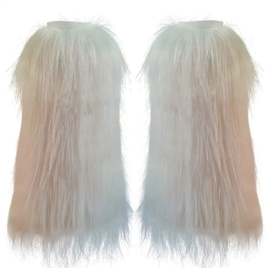 White Faux Fur Rave Fluffies