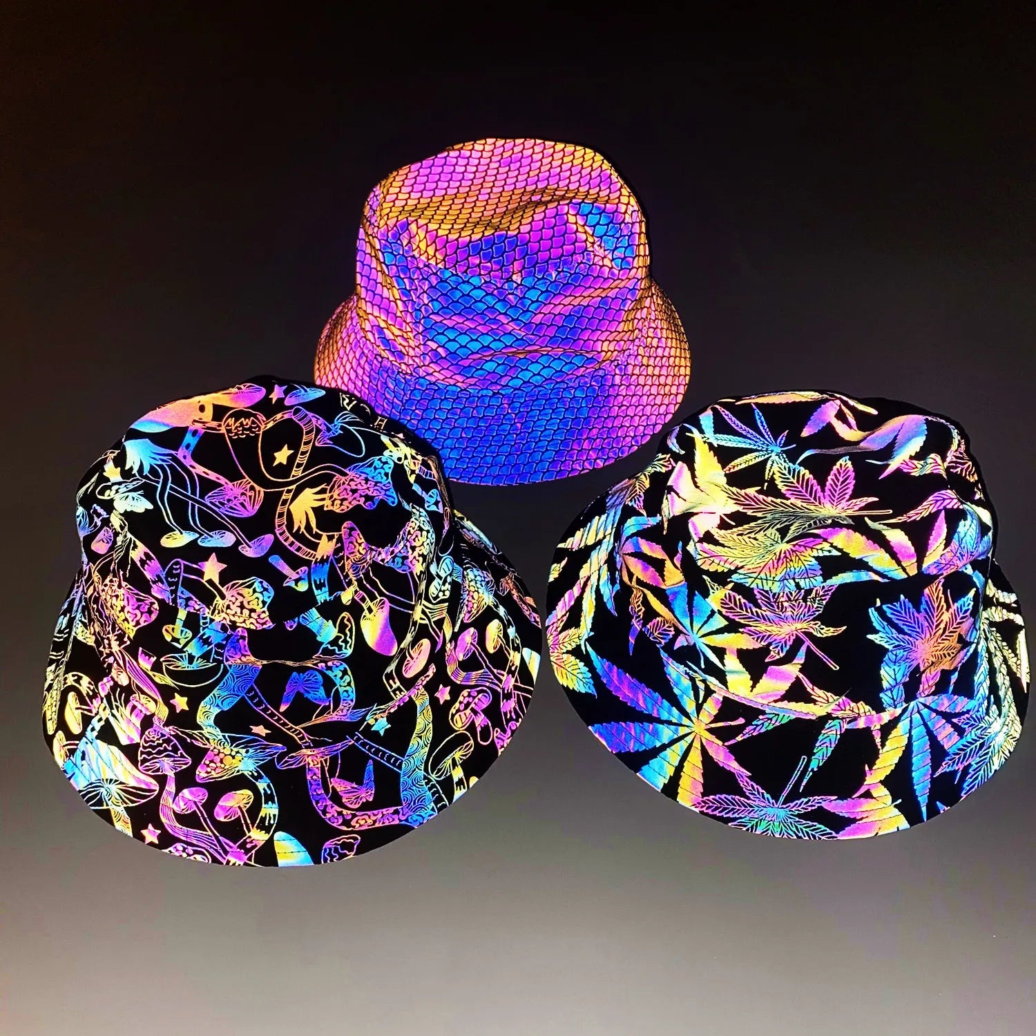 Colorful Reflective Rave Bucket Hat