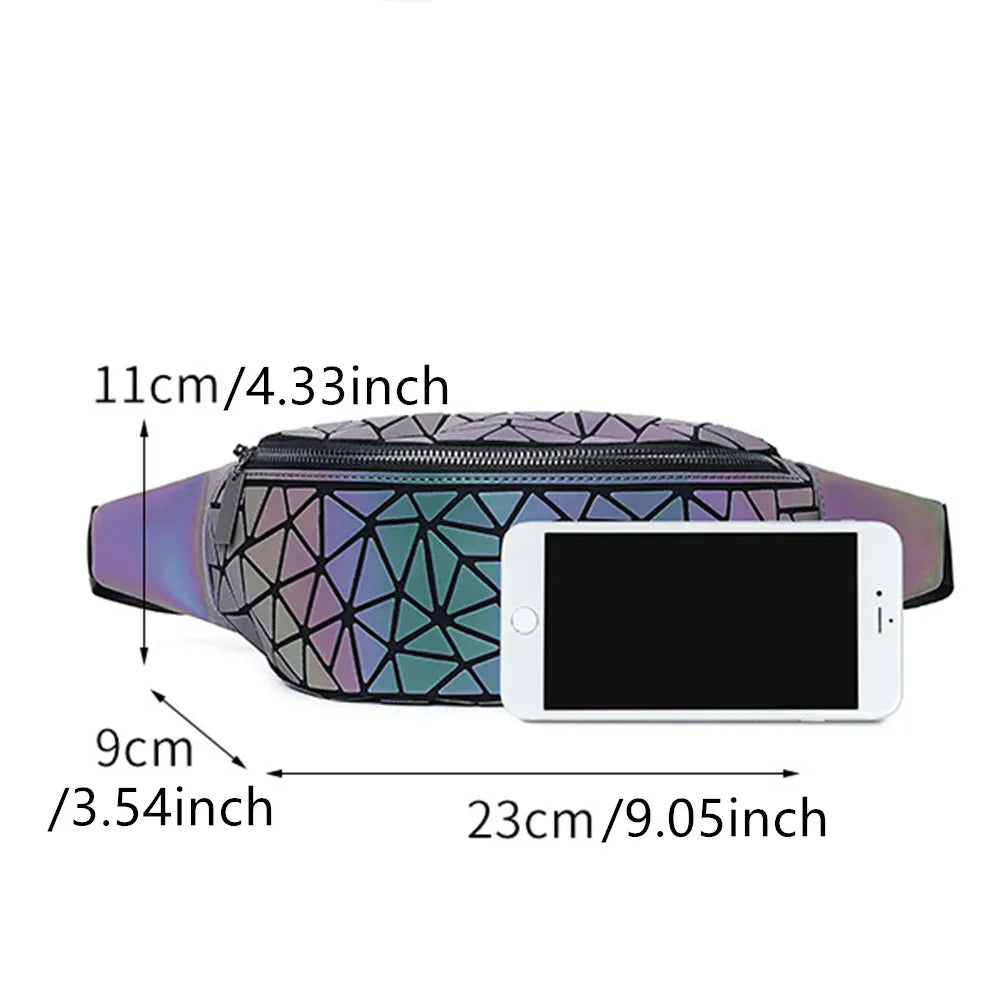 Holographic Geometric Fanny Pack