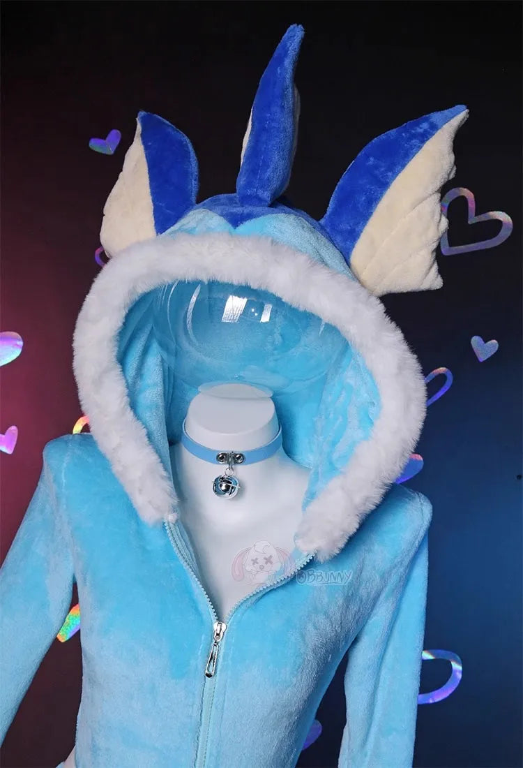 Vaporeon Plush Hooded Rave Romper