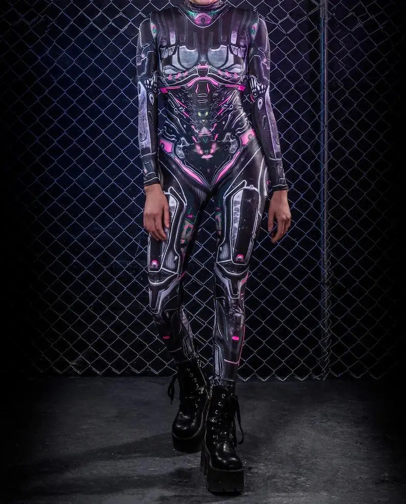 Robo-Rave Full-Body Rave Bodysuit