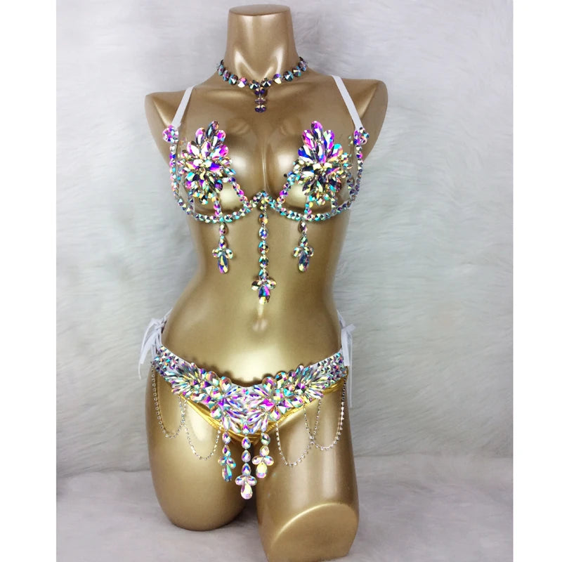 Electric Daisy Carnival Rhinestone Wire Bra