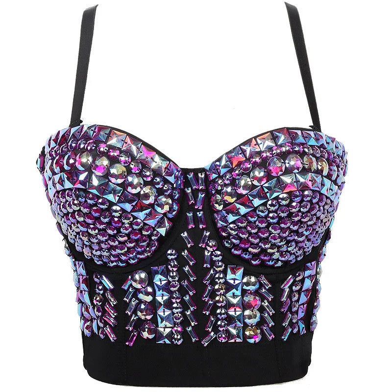 Rhinestone Rave Corset top