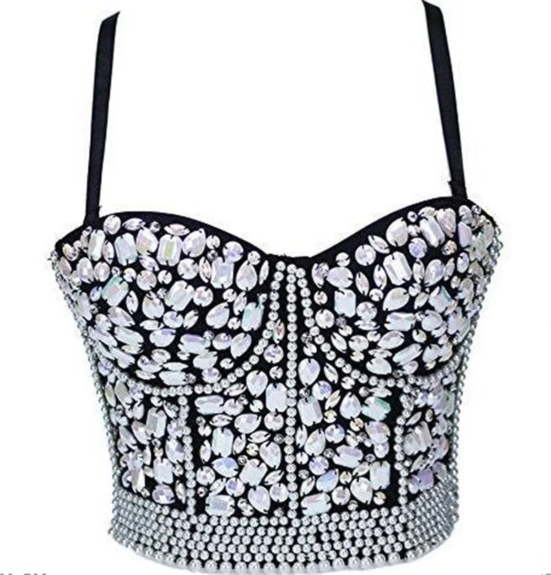 Rhinestone Rave Corset top