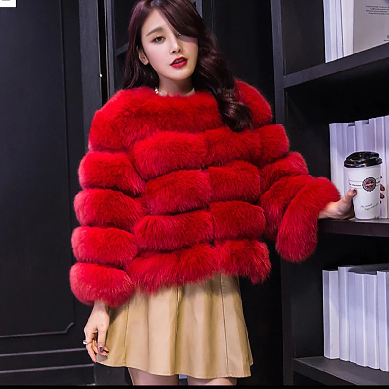 Super soft, heavy weight cropped Fur Rave Coat