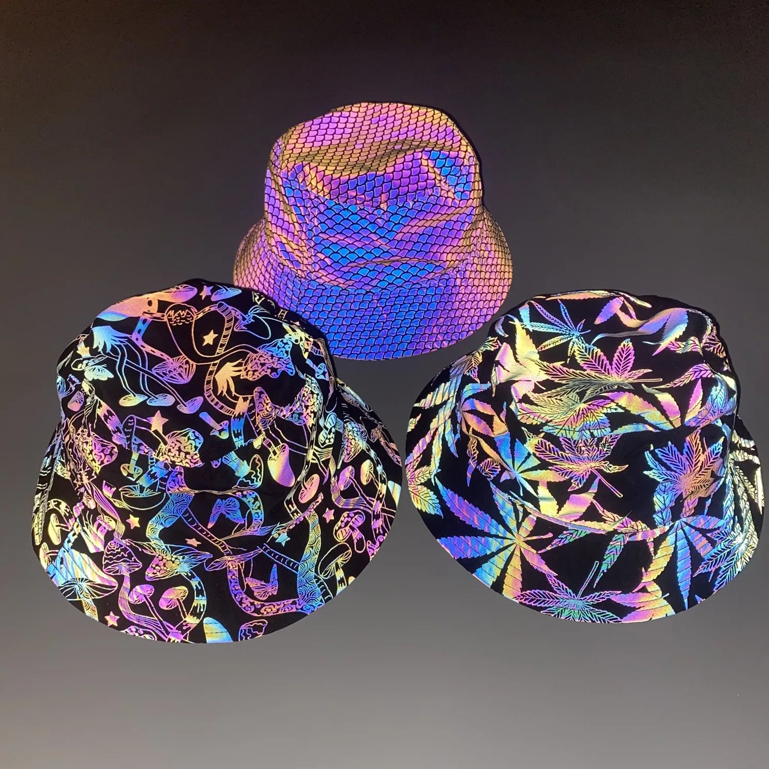 Colorful Reflective Rave Bucket Hat